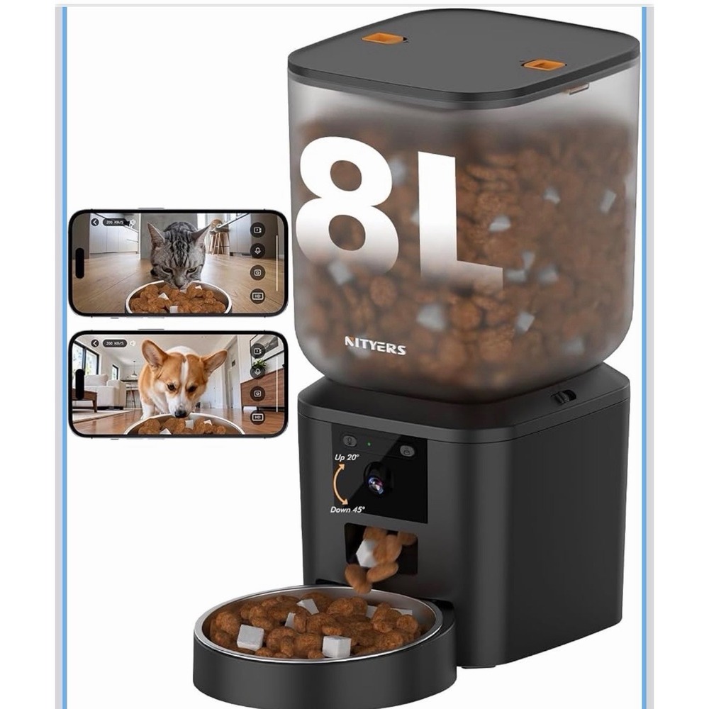 Large Automatic Dog & Cat Feeder - 34 Cups, LCD, Timed & Battery Operated